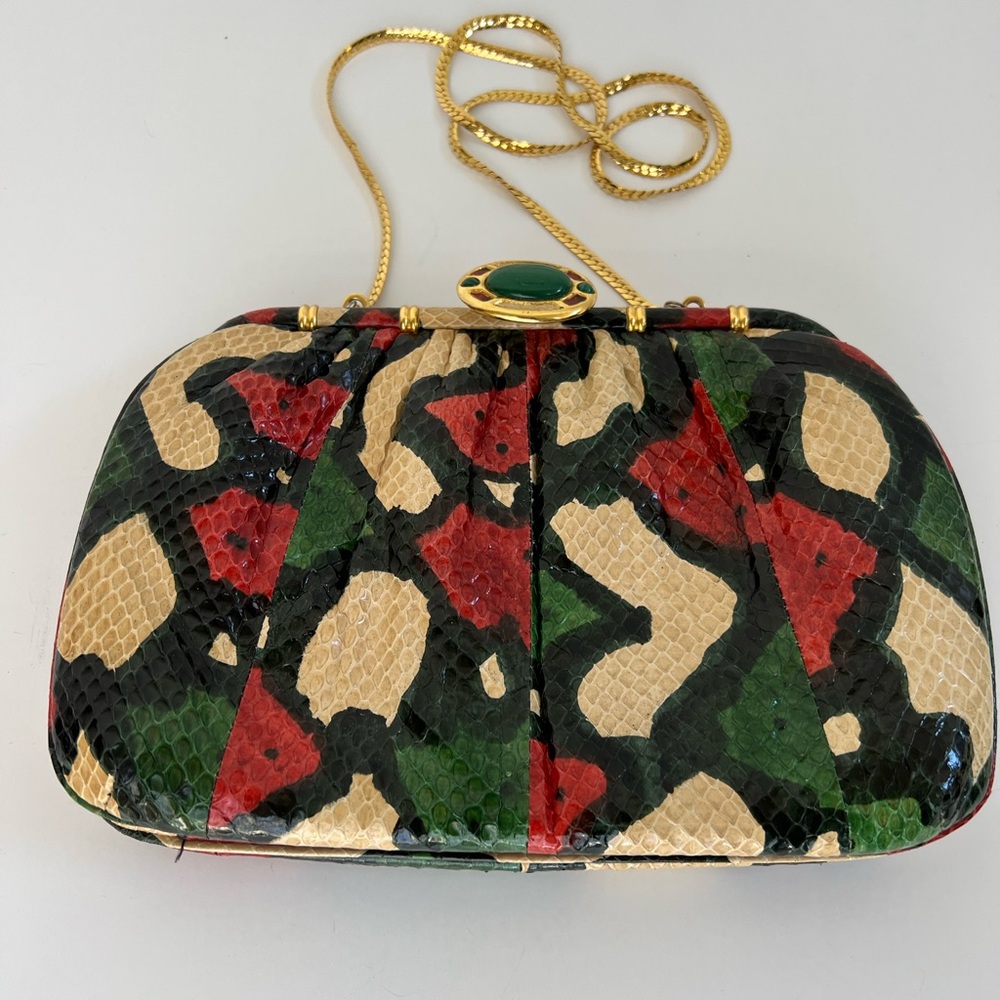 Elegant Multicolor Designer Clutch Christmas Colors